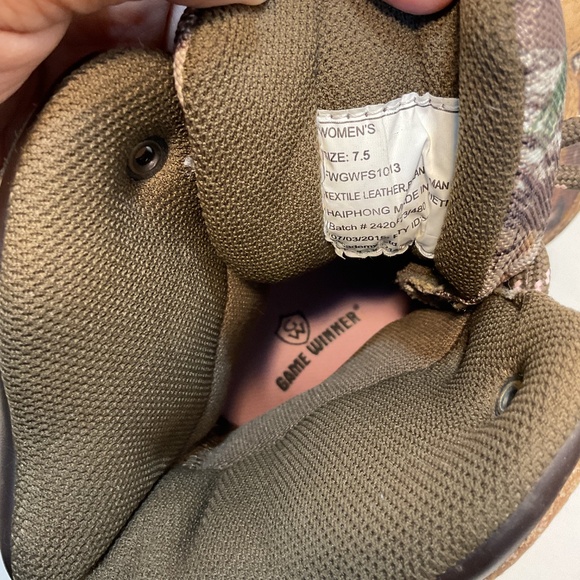 Game Winner Women's Camo Hiking Hunting Waterproof Boots Size 7.5 - Picture 13 of 15